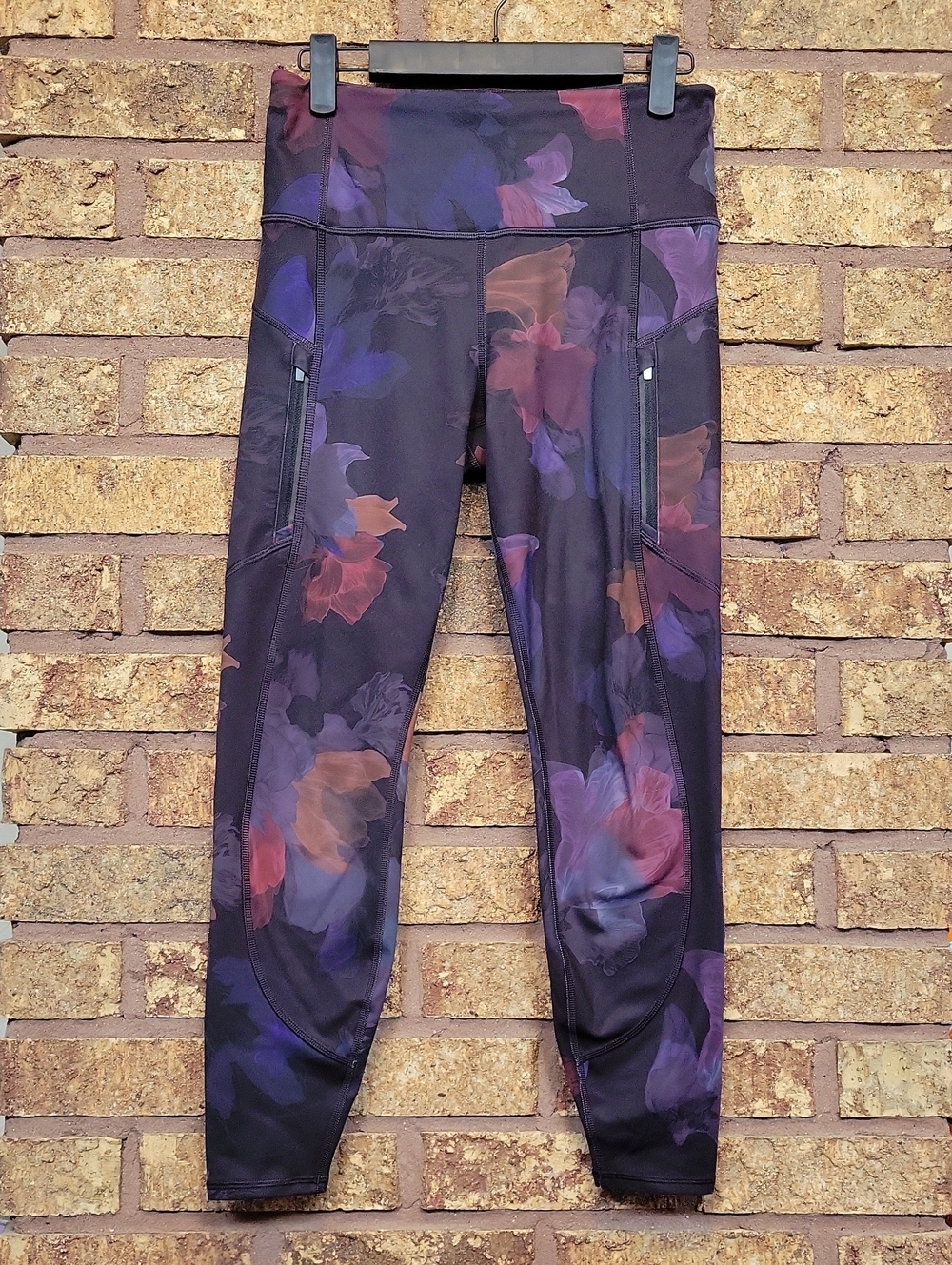 Ahtleta Rainier High Waist Leggings Floral Night Boom Black Size Small